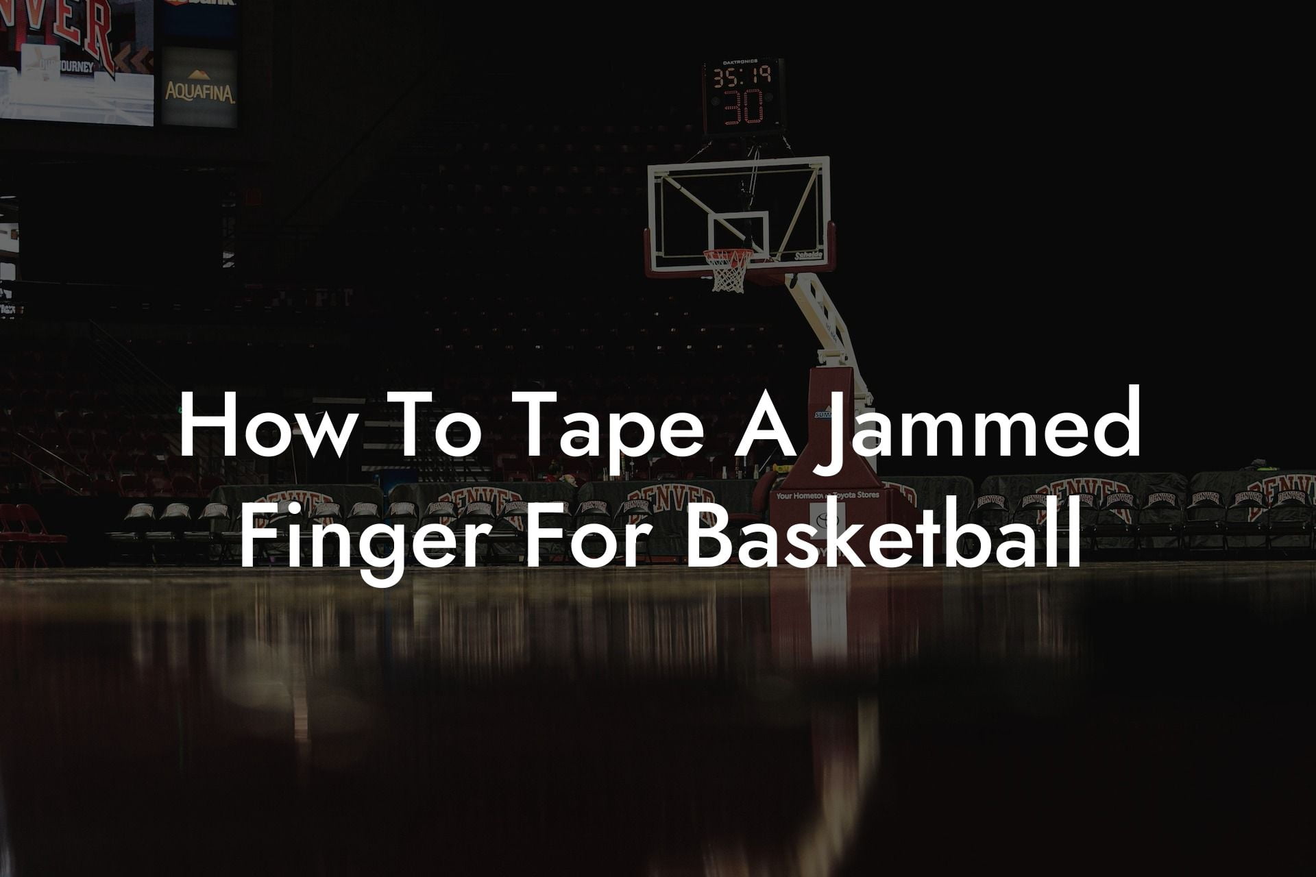 How To Tape A Jammed Finger For Basketball Coach Alex Basketball